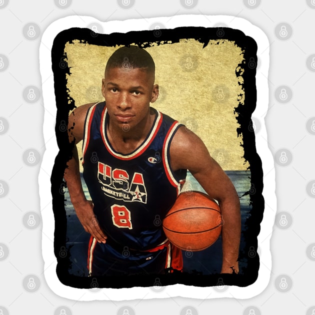 Ray Allen Reppin Team USA, 1995 Sticker by Omeshshopart